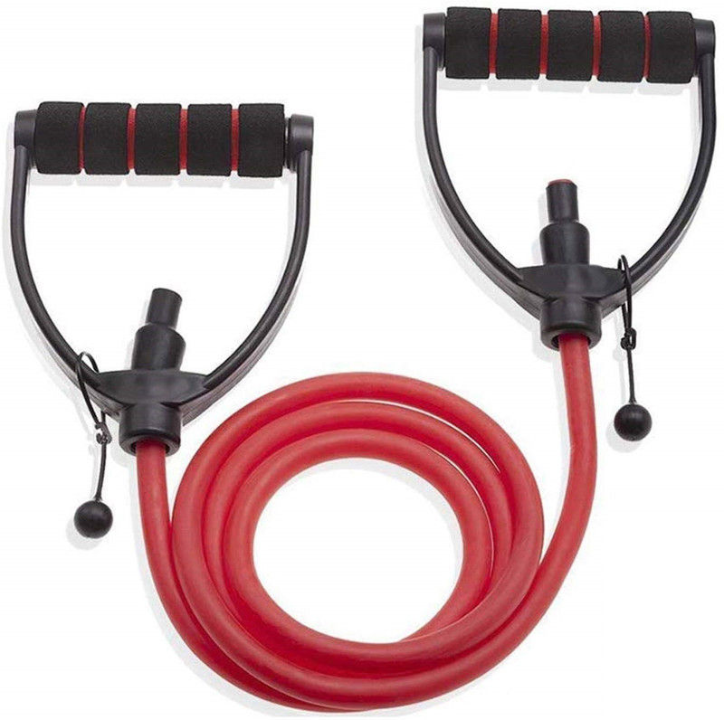 Khargadham Pull Rope Elastic Adjustable Resistance Rope Latex Bands for Fitness Exercise Resistance Tube(Red)