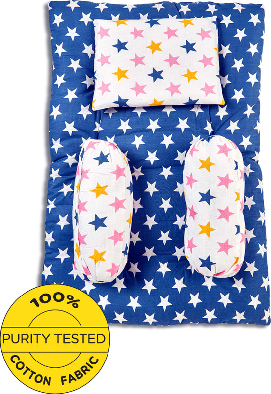 Miss & Chief by Flipkart Cotton Baby Bed Sized Bedding Set(Multicolor, 1 Mattress, 1 Pillow, 2 Bolsters)