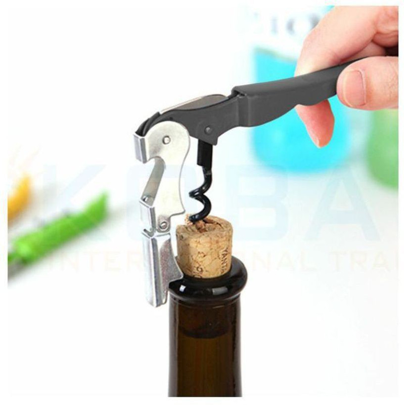 JMALL ™ Stainless Steel Wine Cork Screw, Sommelier Knife Style w/Bottle Opener Wine Bottle Corkscrew Beer Cap Opener Bottle Opener(Pack of 1)