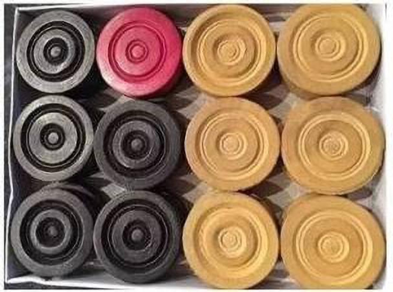 Dinetic High quality Wooden coins for carrom board Carrom Pawns(Pack of 20)
