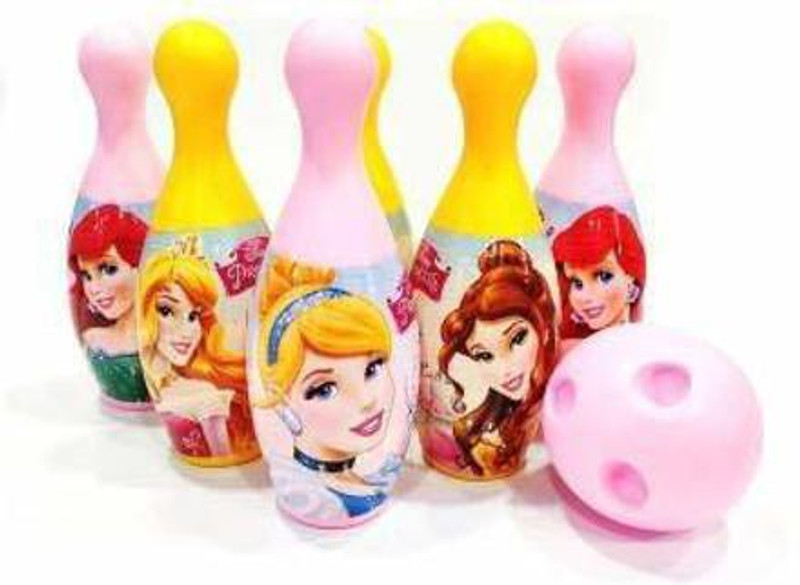 Hasper Tex Princess Bowling Set for Kids Princess 6 pins and Ball Fun Learning Game Sports Bowling Set