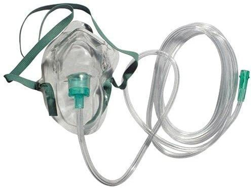 V SURZ Face Mask | Universal Adapter | Adult Mask for Therapy with Long Multi Channel TubE OXYGEN MASK(Transparent, Free Size, Pack of 2)