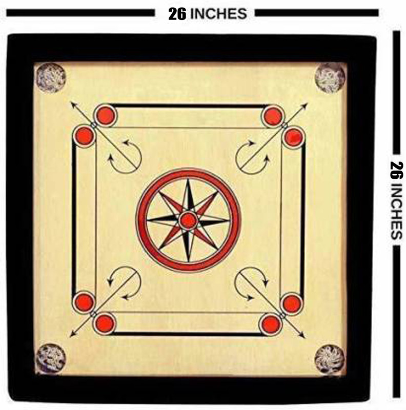 NavArt ND000CBS001 66.04 cm Carrom Board(Black, Beige)