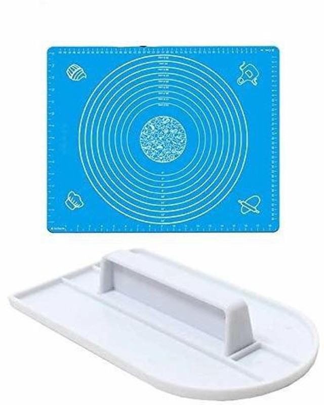 H&M Store Large with Measurement Guide for Baking Fondant Making Dough Sugar Craft Pastry Decorating and Cake Fondant Smoother & Polisher Tool (Pack of 2) Kitchen Tool Set(Multicolor, Baking Tools)