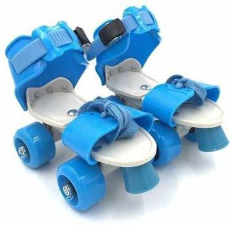 J K INTERNATIONAL Adjustable Multi Color Quad Shoe Roller Skates for Boys and Girls, Inline Skating Shoes Suitable for Age Group 5 to 12 Years, Size 4-6 UK Quad Roller Skates Quad Roller Adults Size 8 UK - 4 UK(Adjustable, Beginner, Intermediate, Training, Recreational, Advanced, Blue)