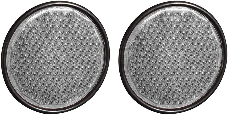 Allpartssource Clear Round Shape Reflex Reflector Car Reflector Light(White)