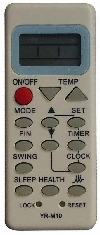 EHOP YR-M10 Remote Compatible for YL-M05 YR-M07 YL-M10 KELVINATOR Remote Controller(White)