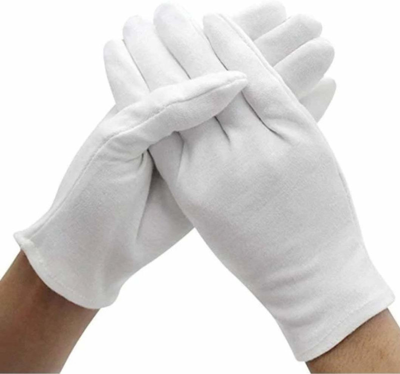RBSOCK 5 Pair gloves are made of cotton soft and comfortable same every time Driving Gloves(White)