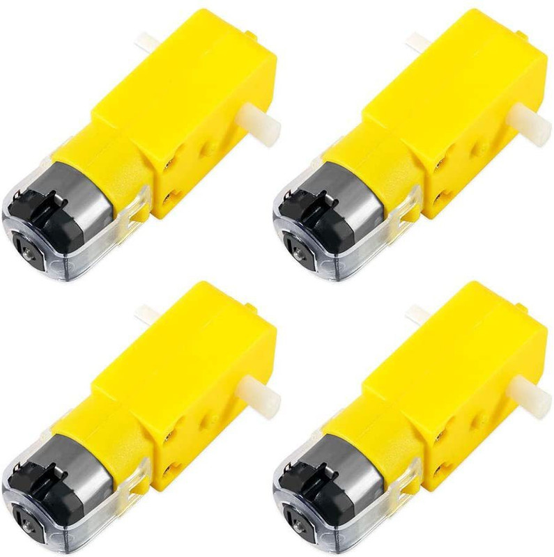 Abhith India 4Pcs DC Electric TT Motor 3V-6V Gear Motor Dual Shaft for Smart Car Robot Arduino DIY Kit Electronic Components Electronic Hobby Kit
