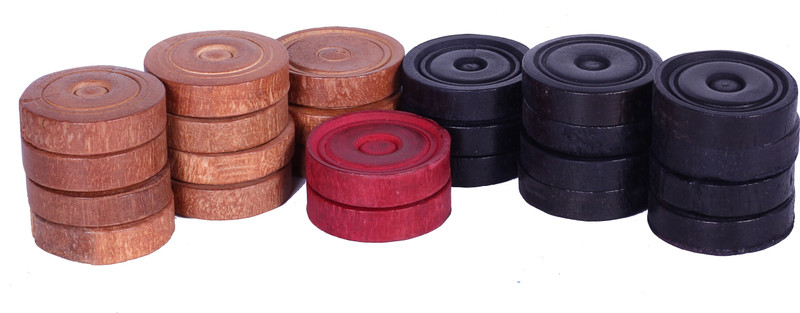 amrita wooden carrom coins/pawns for carrom board Carrom Pawns(Pack of 20)