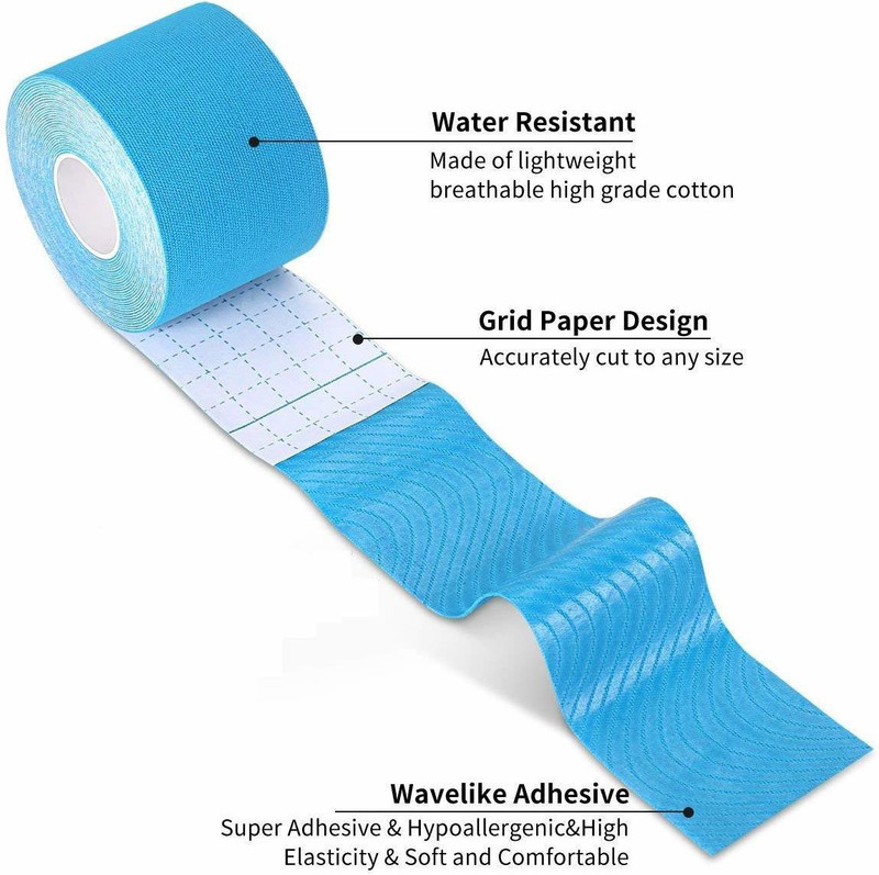 NIRMATSARAY Waterproof Kinesiology Tape Sports Tape For Injury, Muscle Support, Pain Relief Crepe Bandage(5 cm)