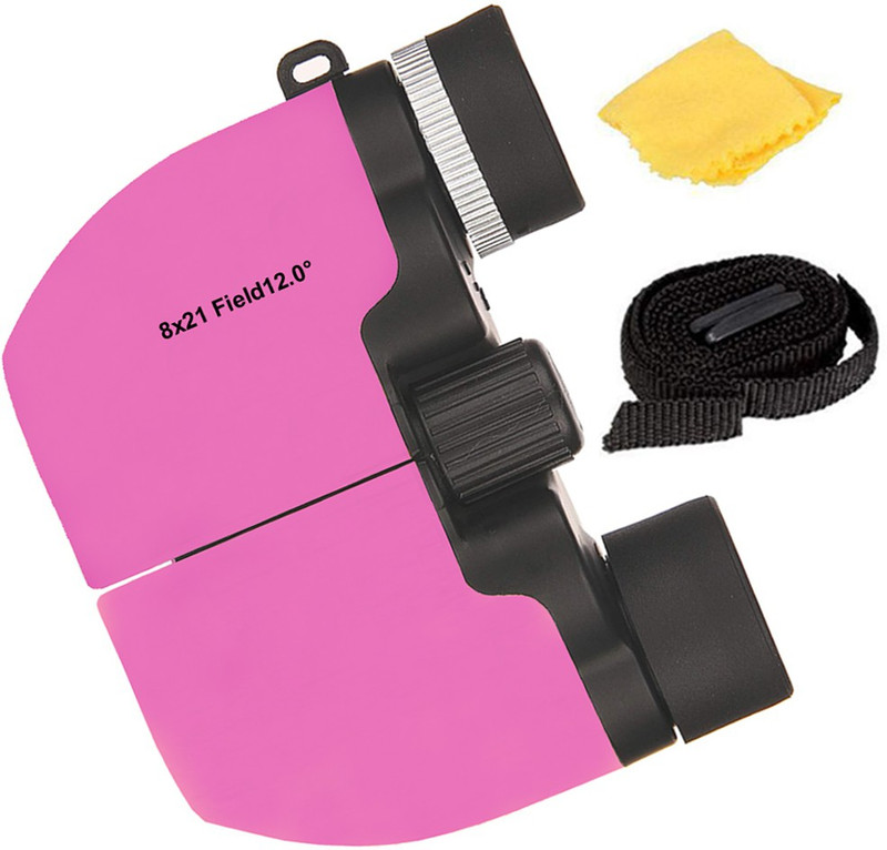 DHKGKU Outdoor Observing Binoculars Telescope Toy Spy Gear /Folding Binoculars/Birthday Return Gifts Binoculars Binoculars(52 mm , Black, Pink)
