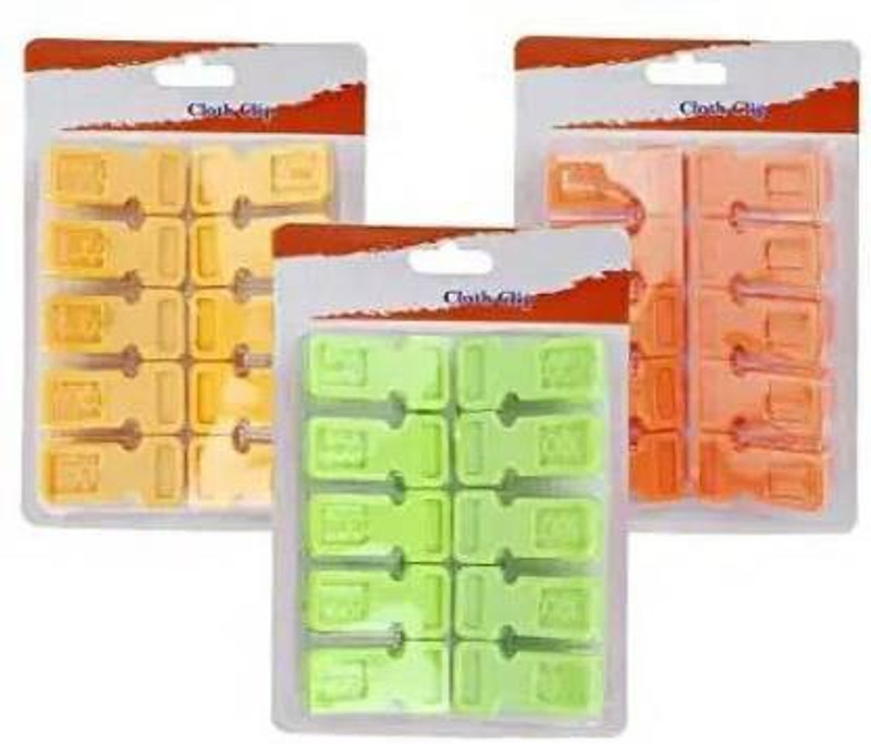 MH Enterprise Heavy Duty (Set of 4 Multi 40 Pcs) Non Slip Multi Purpose Plastic Clothes Hanger Plastic Cloth Clips(Multicolor Pack of 40)