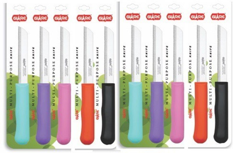 Glare 5 Pc Steel, Plastic Knife Set