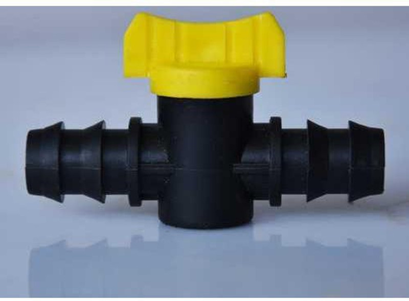 Vasudha Irrigation Drip Irrigation Garden Watering Plants Accessories 16MM Straight Connector with Tap (50 Pcs) Drip Irrigation Kit