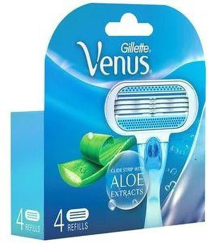 Gillette VENUS ALOE VERA RAZOR CARTRIDGE(Pack of 4)