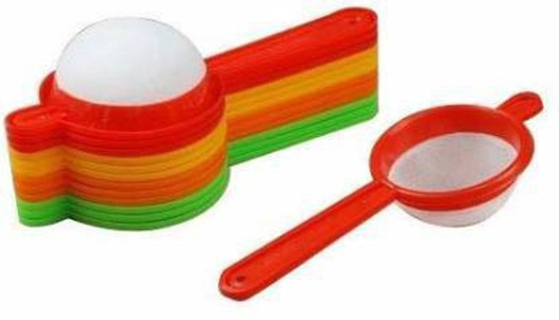 VIJAY EXPORT Plastic Tea and Coffee Strainers, Multicolour (Set of 6) Tea Strainer(Pack of 6)