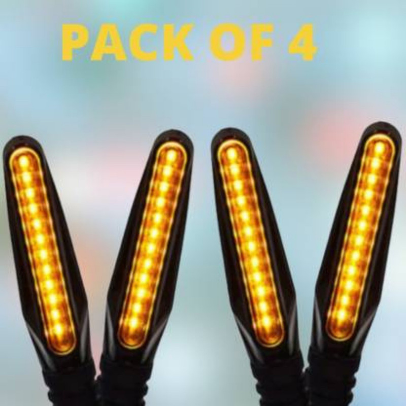 Everythiing Front, Side LED Indicator Light for Yamaha, KTM, Bajaj, Suzuki, Hero, Honda R15, Pulsar 200NS, Pulsar 135 LS DTS-i, Pulsar 150, Apache 220, Discover 125 M, HF Deluxe, Platina 100, Splendor, Pulsar 220 DTS-i, Duke 200, Universal For Bike(Black)
