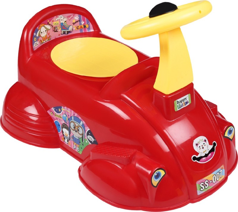 Miss & Chief by Flipkart 2 In 1 Use Toilet Trainer Baby Car Potty Seat Car Designed With Removable Bowl & Closing Lid Potty Seat Potty Seat(Red)