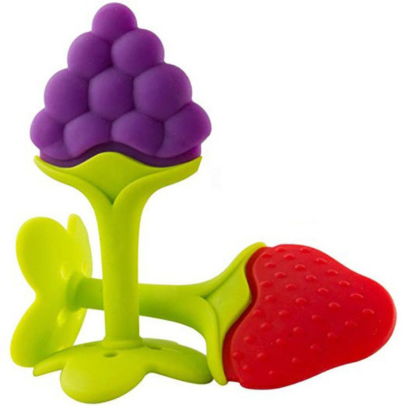 croox Bpa Free Food Grade Silicone Rubber Cute Funny Silicone Baby Teething Chew Toys Teether For Baby CRXTEE655_765 - Pack of 2 Teether(Multicolor01)