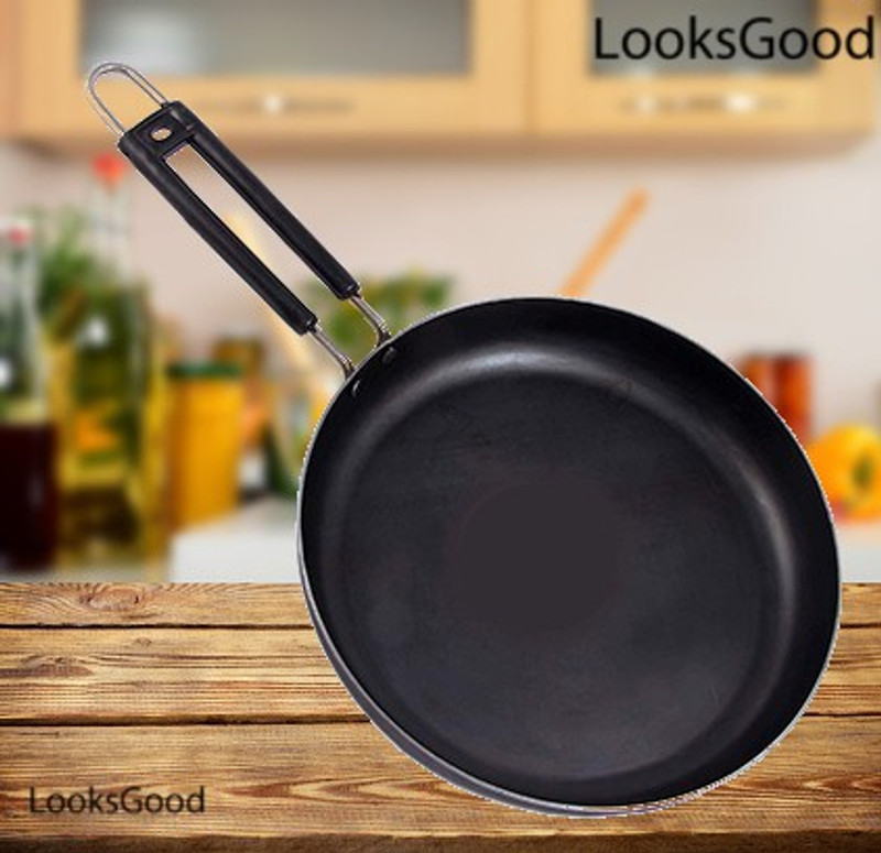 LooksGood Fry Pan/frying pan/ fry pan Tawa 21 cm diameter Fry Pan 21 cm diameter 0.75 L capacity(Iron)