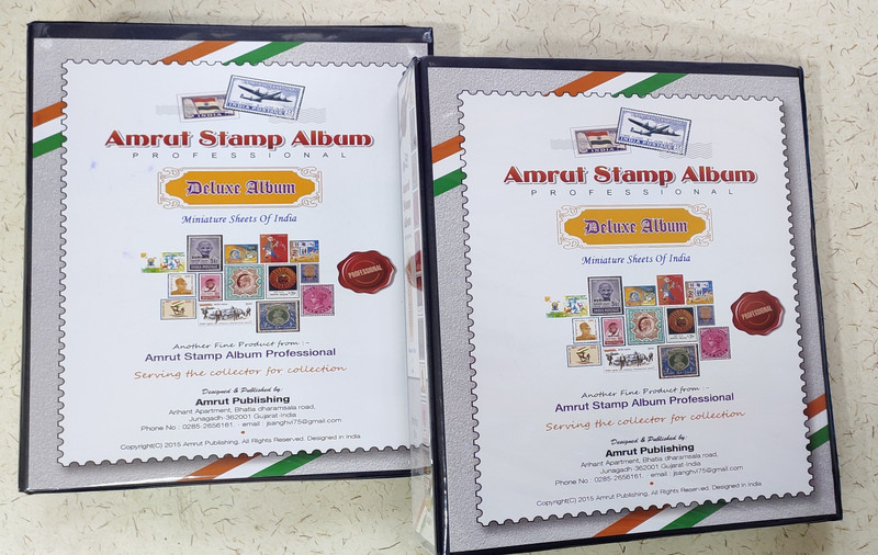 amrut philately India Complete 1973 - 2020 Miniature Sheets Album (Two Volume) Stamp Album(0 Stamps)