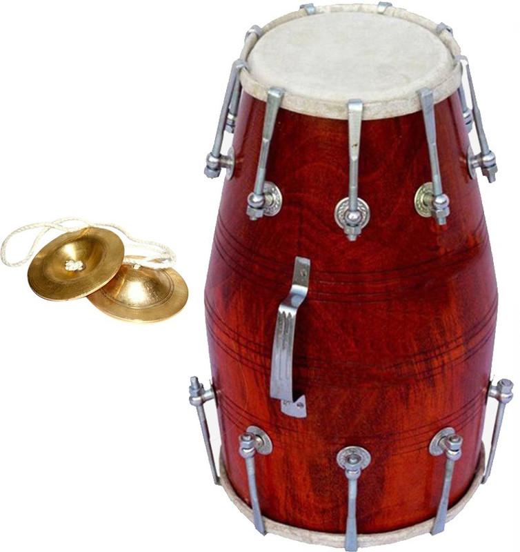 RR Musical Professional dholak C16 Nut & Bolts Dholak(Brown)