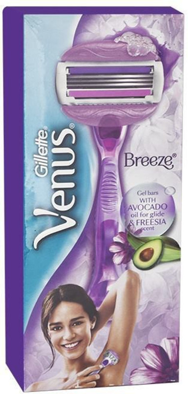 Gillette Venus Breeze 3 Blades Lather For 1 Step Silky Skin, Women