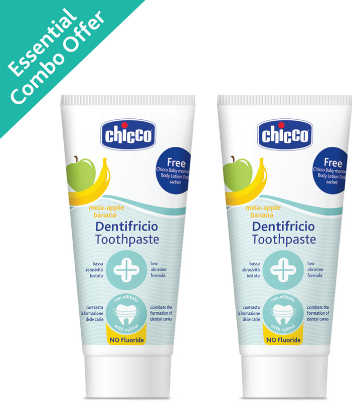 Chicco Applebanana 6M+ Toothpaste(200 g, Pack of 2)