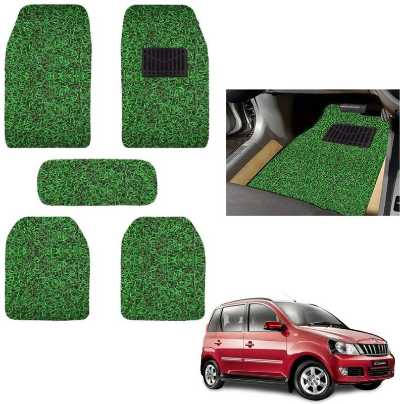 autokaar PVC, Rubber Standard Mat For  Mahindra Quanto(Green, Black)