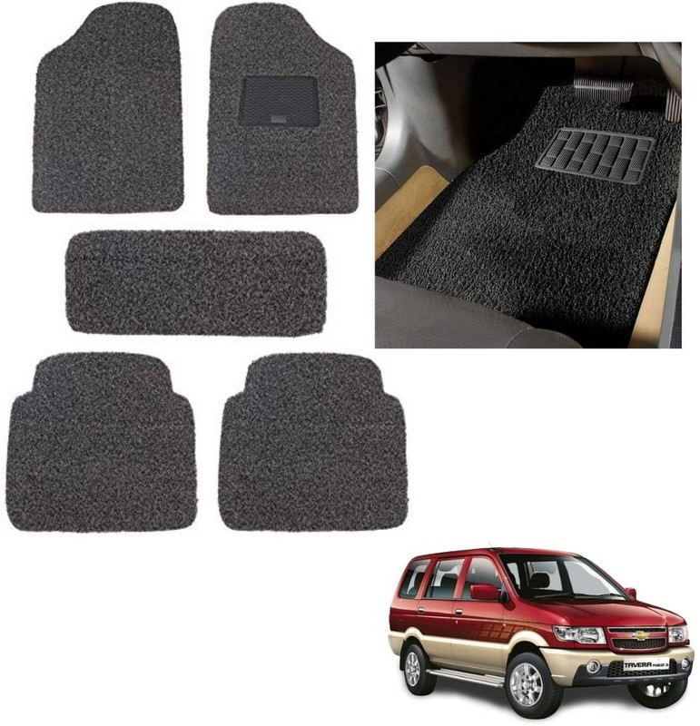 autokaar PVC, Rubber Standard Mat For Chevrolet Tavera(Grey, Black)