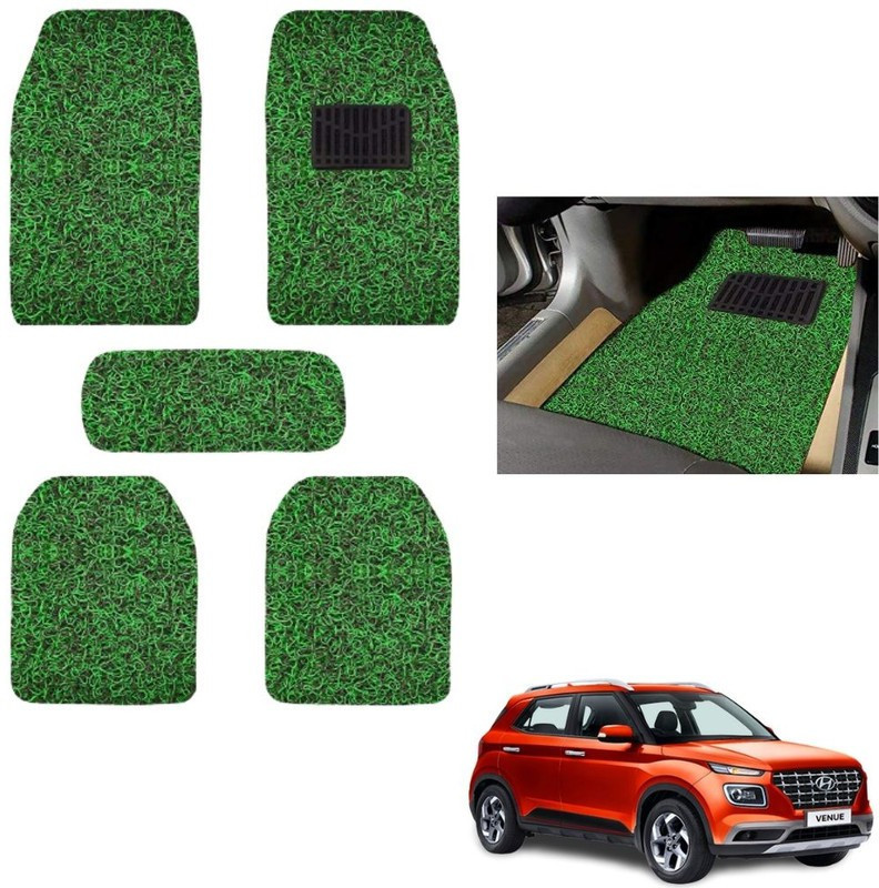 autokaar PVC, Rubber Standard Mat For Hyundai Venue(Green)