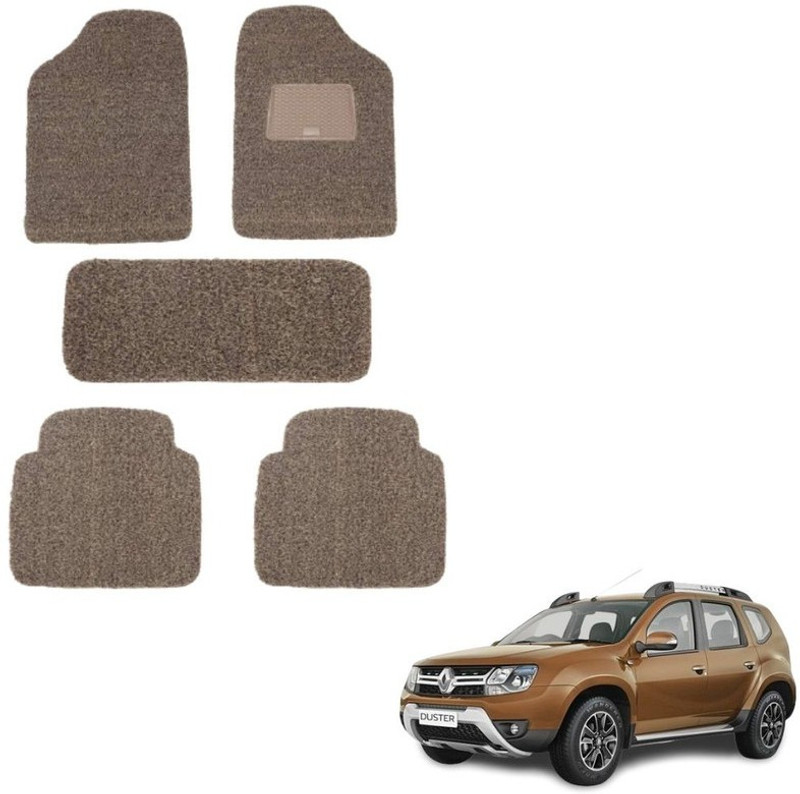 autokaar PVC, Rubber Standard Mat For  Renault Duster(Beige, Brown)