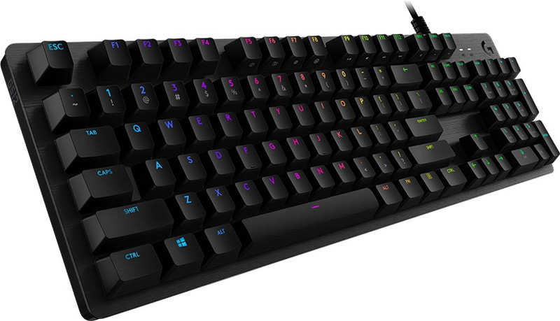 Logitech G512/ Carbon,� Mechanical, RGB Lightsync Backlit Keys Wired USB Standard Gaming Keyboard Compatible with Desktop, Laptop, Mac multimedia_keys,G512/ Carbon,� Mechanical, RGB Lightsync Backlit Keys(Blue)