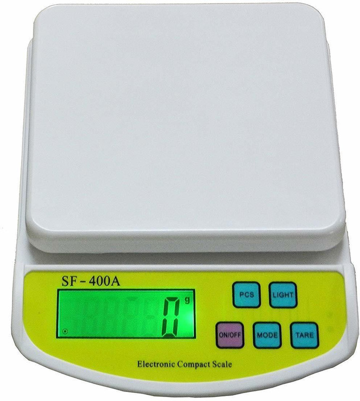 RTB Electronic weight machine for kitchen home,weighing machine, | Electronic Food Weight Scale Upto 10 KG for Home, Kitchen, Shop | Small, Portable for Food, Fruits, Products|White -(WITHOUT Adapter) Weighing Scale (White) Weighing Scale(White)