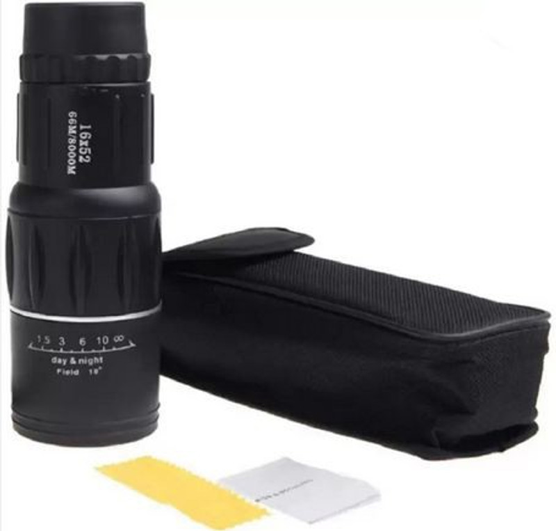 COMET New 16X52 Monocular Powerful Telescope Hiking Lll Night vision Binoculars For Bird-watching HD Optical lens High Magnification Zoom Monocular(10 mm , Black)
