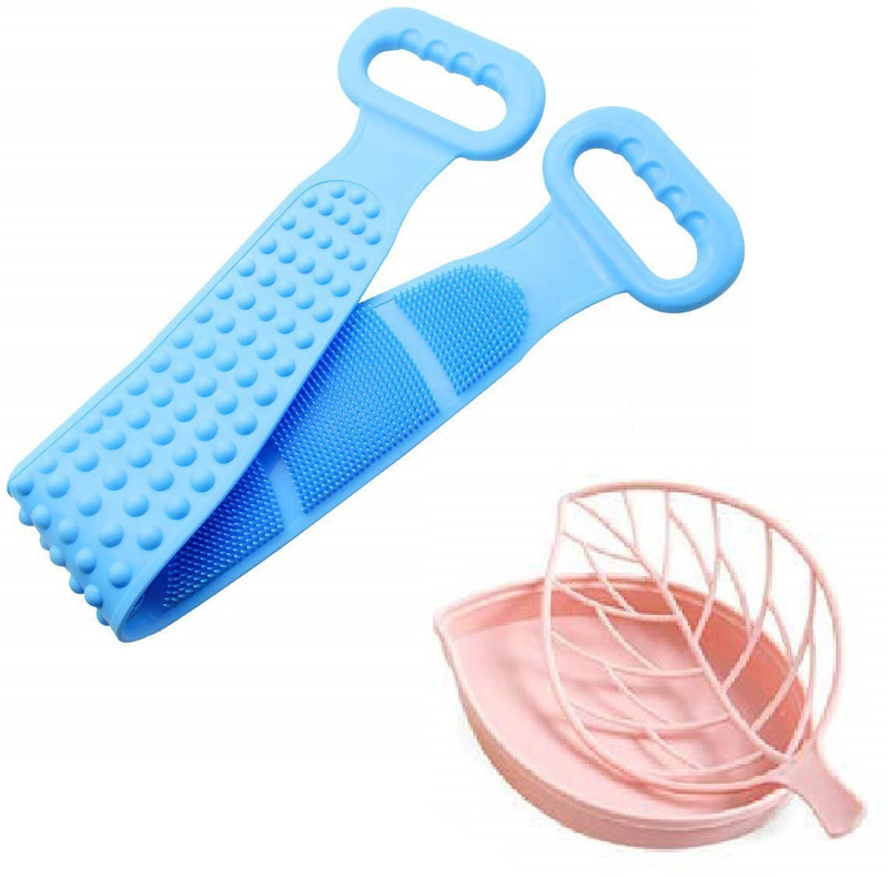 Harsh narrow fab BATH BELTH AND LEAF SHAPE SOAP DISH(Multicolor)