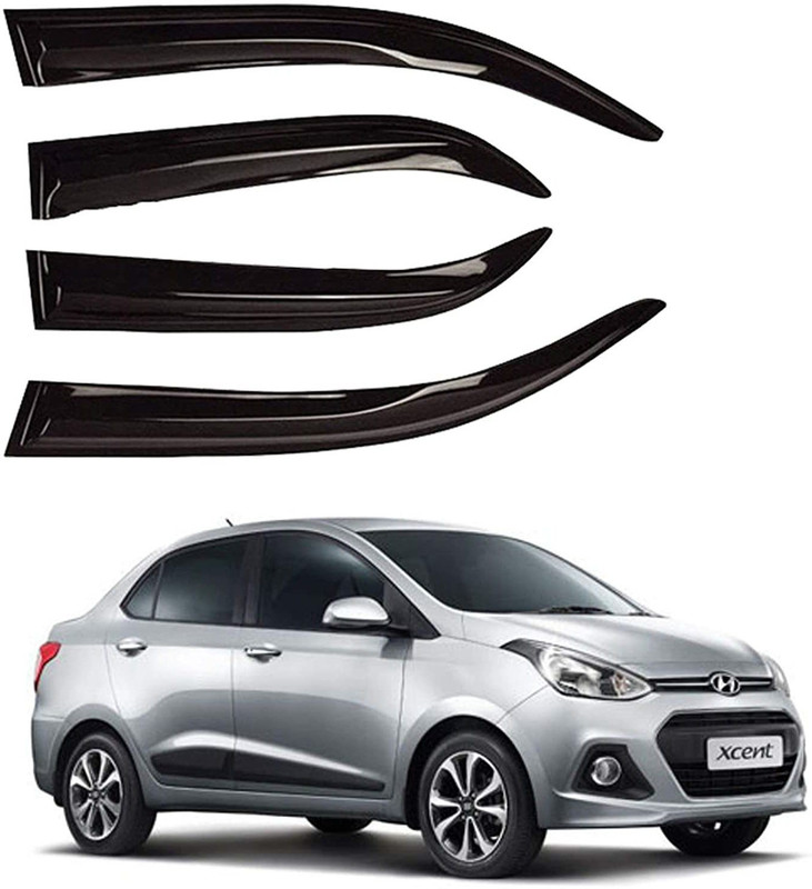 ORISTO For Front, Rear Wind Deflector(Tinted Hyundai Xcent)
