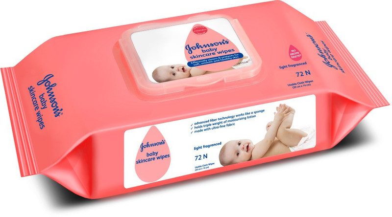 JOHNSON'S Skincare Wipes | Cleans and protects for soft, smooth and healthy skin(72 Wipes)