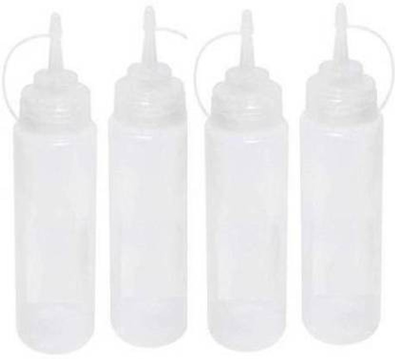 chapo Ketchup Sauce Squeeze Transparent Bottle (Pack of 4) 250 ml 250 ml Plastic Bottle(Pack of 4, White)