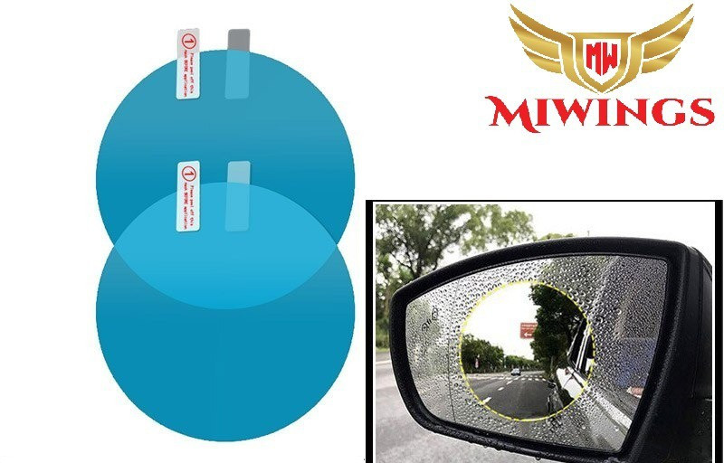 Miwings Car Rearview Mirror Protective Film Anti Fog Window Clear Rainproof Car Mirror Rain Blocker(Blue)