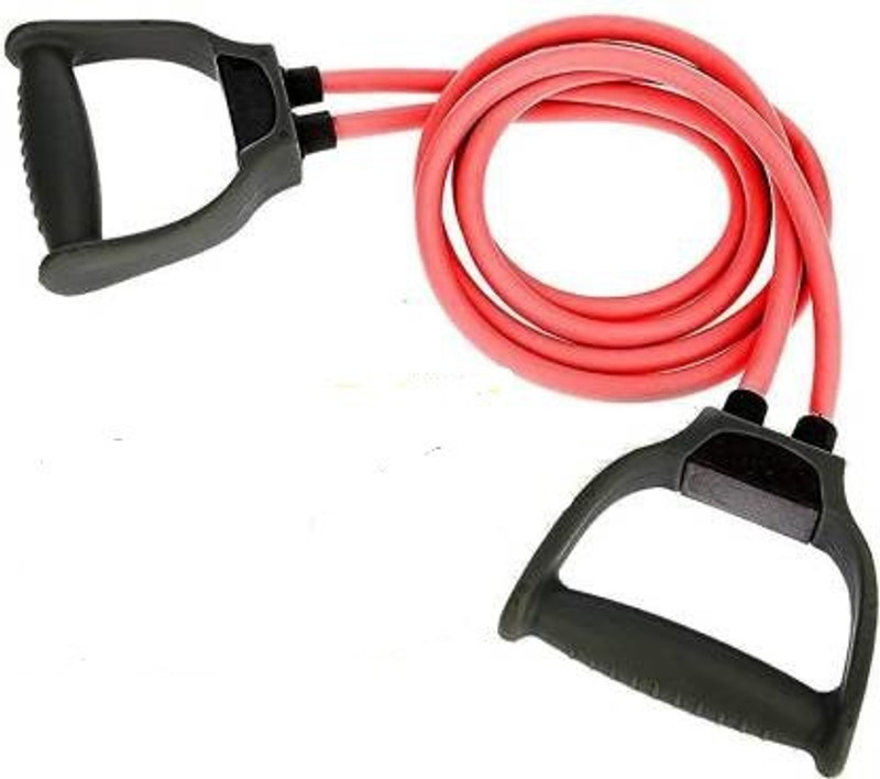 EMMKITZ Double Resistance Band | 6 Body Parts of Muscles to (RED) Resistance Band(Red, Pack of 1)