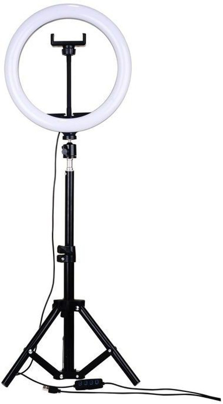 Wrapo 26" 10 Inches Big LED Ring Light for Photo and Video with Tripod Stand For YouTube | Photo-shoot | Video shoot | Live Stream | Makeup & Vlogging | Compatible with iPhone Android Ring Flash(White)