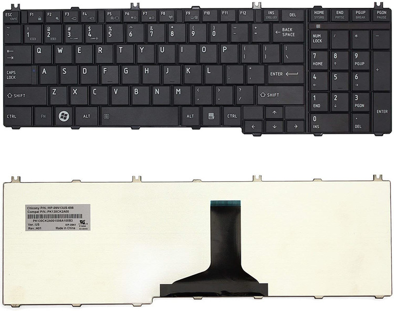 SellZone Laptop Keyboard Replacement TOSHIBA SATELLITE C650, L650 Laptop Keyboard Replacement Key