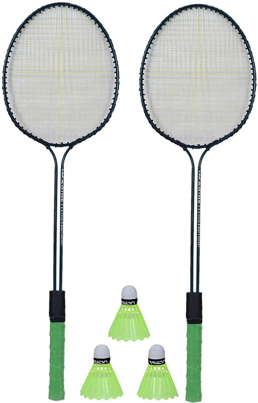 pargati 3 Piece Shuttle, Double Shaft Badminton Racquets Multicolor Strung Badminton Racquet(Pack of: -3, 95 g)