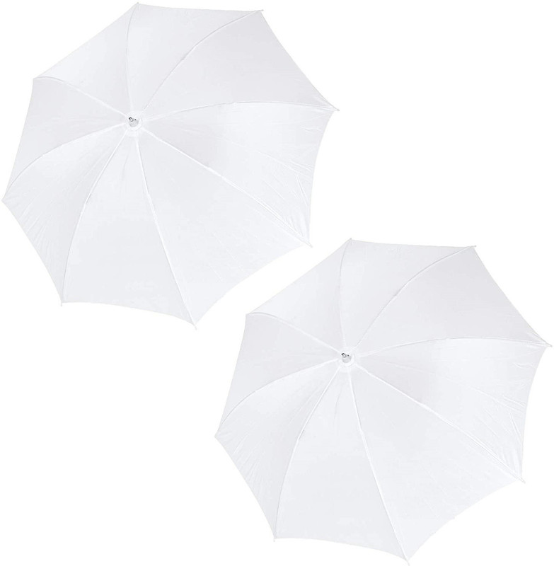 WON Umbrella Diffuser (Approx 30-inch) for Photography Speedlite Flash, Continuous Light (Sungun, Porta) Videography (Pack of 2) White Reflector Umbrella(76 cm)