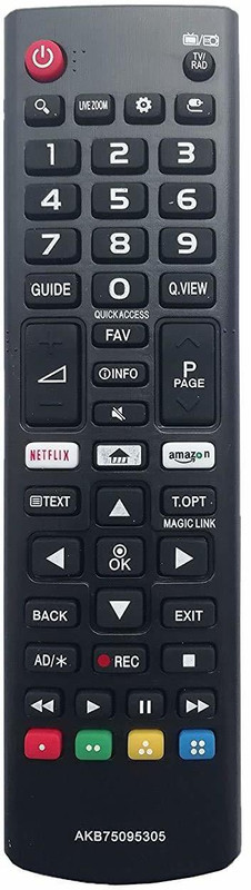 Remotee Lg LG Remote Control for LG SMART LED/LCD TVUniversal Remote Control for All LG Lg smart tv Remote Controller(Black)