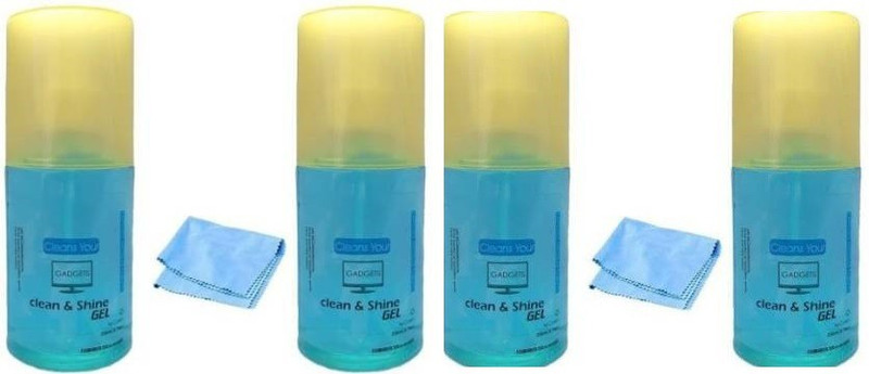 DARix Screen Cleaning Gel Includes Cloth for Computers, Laptops, Mobiles, iPad Screens Camera Lens Glasses Sunglasses TV Screens LED LCD Screens (400ml) for Computers, Laptops, Mobiles (PACK 4) for Computers, Laptops, Gaming, Mobiles(Gel 04)