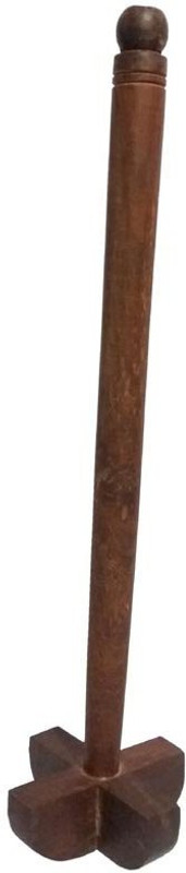 Uphaar Wooden Hand Masher (Dal/Lassi Ghotni) & Wooden Hand Blender, Wooden Handcrafted Whisk Beater, Mathani, Ravi, Ravai Churner Butter Milk Maker Brown Wood Masher(Pack of 1)
