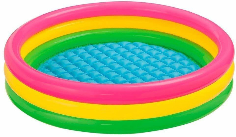 Kp Enterprise Baby Pool Bath Water Tub for Kids Soft Inflatable Pool Kid's, 3ft 2-3-4 Years(Multicolor)